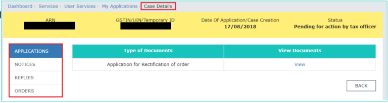 GST Portal Applications And Their ARN Learn By Quicko