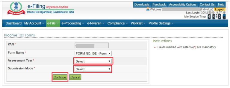 How To File Form 10E On E-Filing Portal | Learn By Quicko