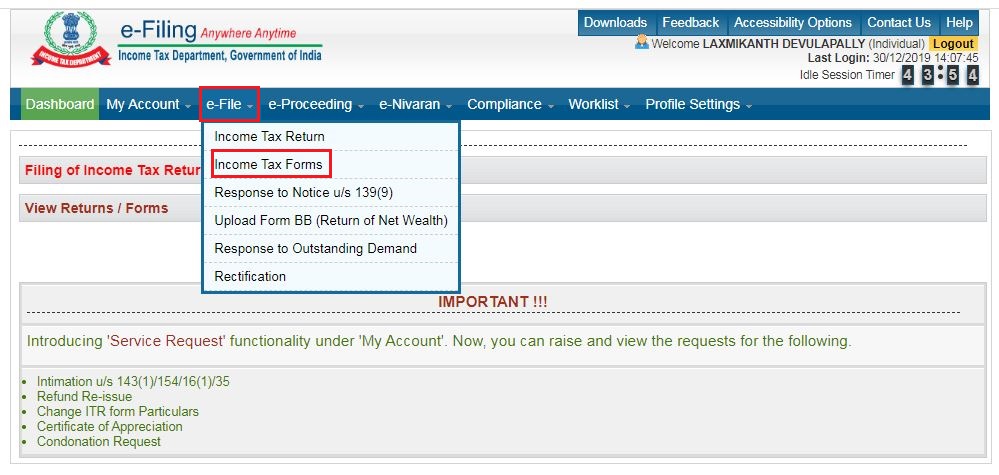 How To File Form E On E Filing Portal Learn By Quicko