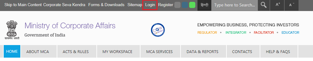 How to Login in MCA Portal for Registered User? - Learn by ...