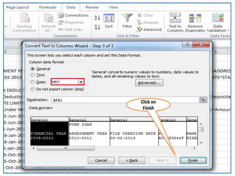 TRACES - Column Data Format