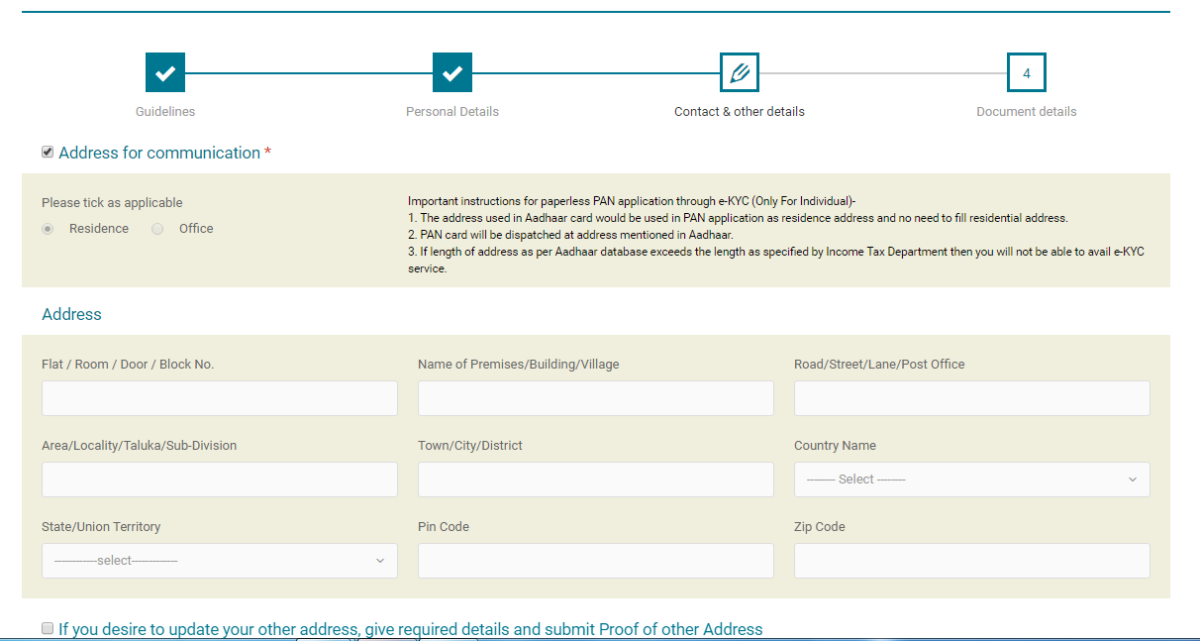 Apply for Change/Correction in PAN on TINNSDL Portal Learn by Quicko