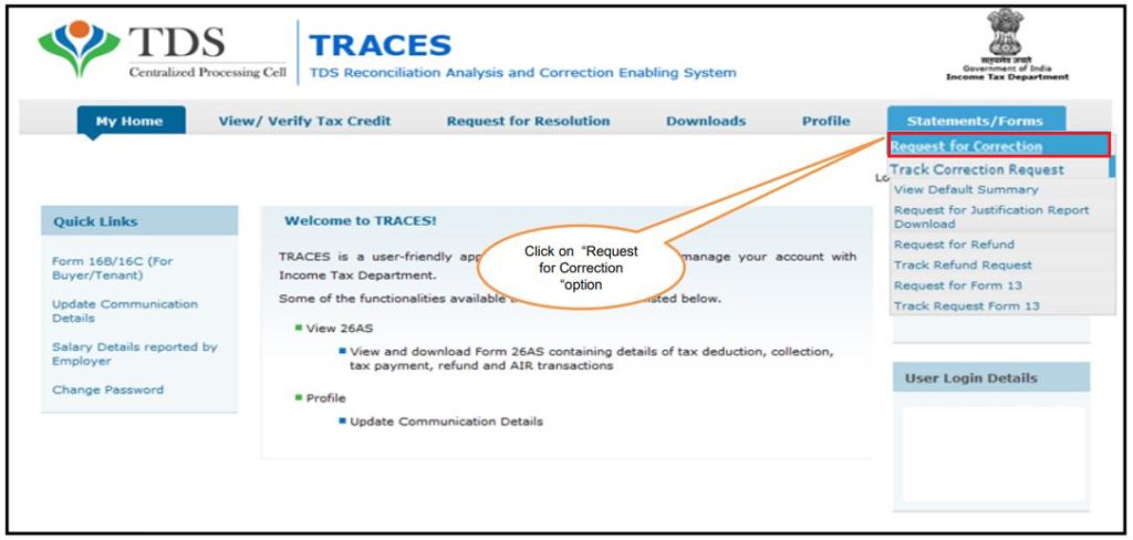 form 26qc correction