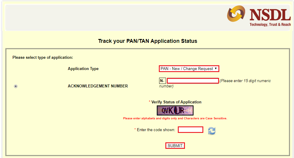 Pan Card Application Refund Status