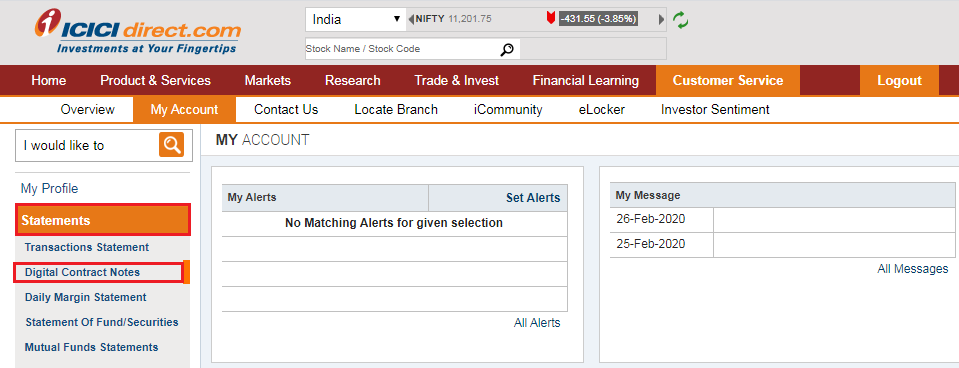 Digital Contract Notes- ICICI Direct